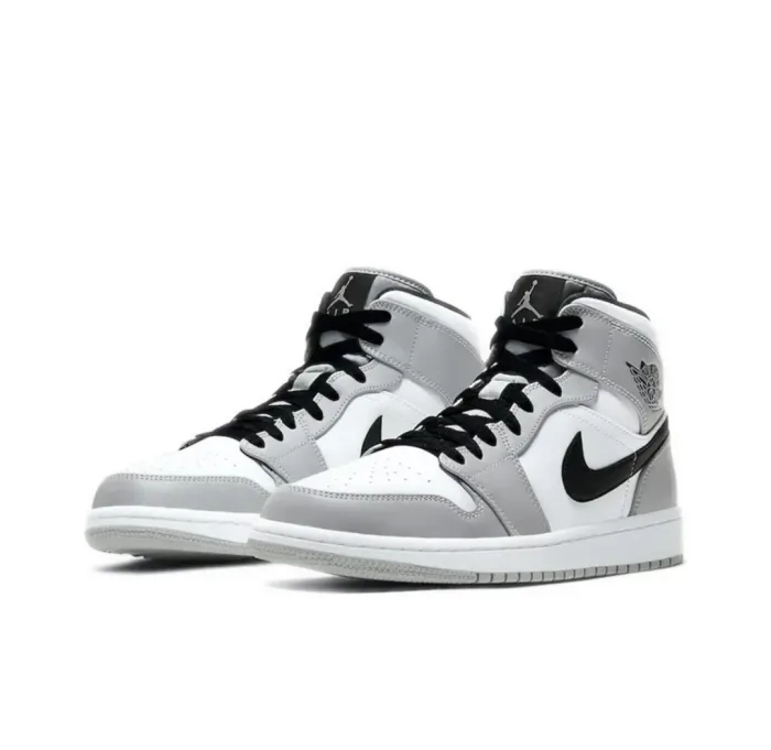 New Arrival Nike Air Jordan 1 Retro Mid "Light Smoke Grey" For Men's and Women's Classic Basketball Sneakers Shoes - Image 4