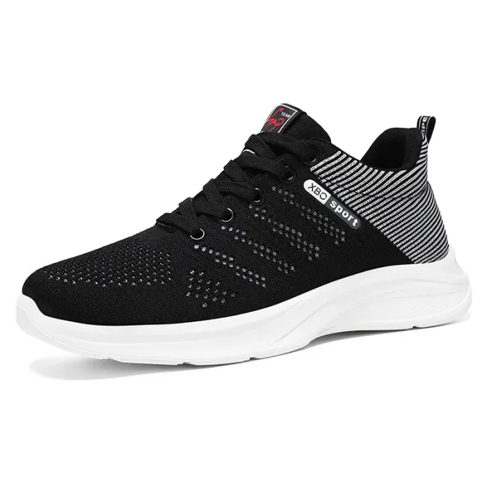 Sports shoes men fall new men's shoes match color fashion casual shoes lace up Korean version of mesh running shoes - Image 5