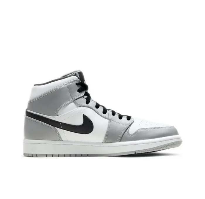 New Arrival Nike Air Jordan 1 Retro Mid "Light Smoke Grey" For Men's and Women's Classic Basketball Sneakers Shoes - Image 2