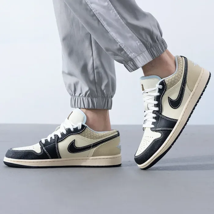 Nike men's shoes 2024 fall new AIR JORDAN 1 sneakers retro trend fashion low-top casual shoes HQ3437-101 - Image 5