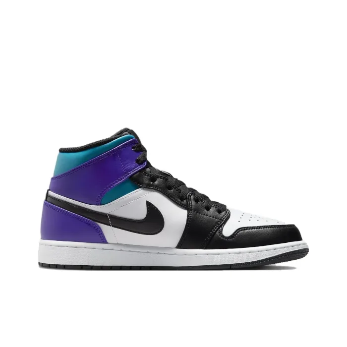 New Arrival Nike Air Jordan 1 Retro Mid "Light Smoke Grey" For Men's and Women's Classic Basketball Sneakers Shoes - Image 2