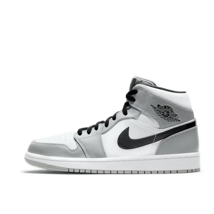 New Arrival Nike Air Jordan 1 Retro Mid "Light Smoke Grey" For Men's and Women's Classic Basketball Sneakers Shoes