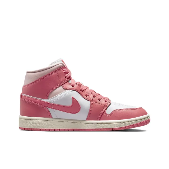 New Arrival Nike Air Jordan 1 Retro Mid "Light Smoke Grey" For Men's and Women's Classic Basketball Sneakers Shoes - Image 2