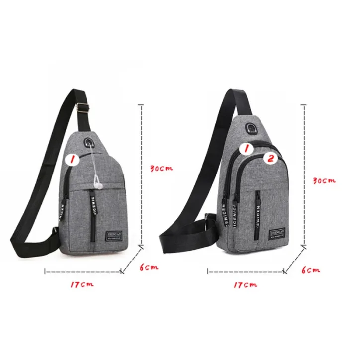 Men's Chest Bag New Fashion Korean-Style Casual Sports Water-Proof Shoulder Crossbody Bag Cross Body Chest Bag for Men - Image 6